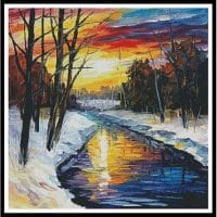 Artecy Cross Stitch Winter 13827 LA Cross Stitch Chart Hard Copy