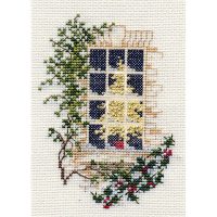 Bothy Threads DWCDX08 Christmas Card Christmas Window Cross Stitch Kit