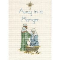 Bothy Threads DWCDX21 Christmas Card Away In A Manger Cross Stitch Kit