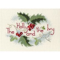 Bothy Threads DWCDX22 Christmas Card The Holly And The Ivy Cross Stitch Kit