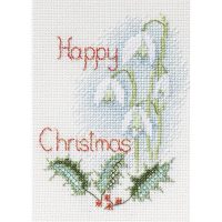 Bothy Threads DWCDX51 Christmas Card Snowdrops Cross Stitch Kit