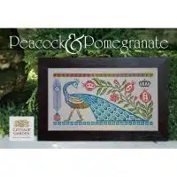 Cottage Garden Samplings Peacock and Pomegranate Hard Copy