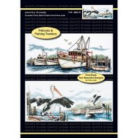 Country Threads Fishing Trawlers Pelicans FJP-1005-15 Hard Copy