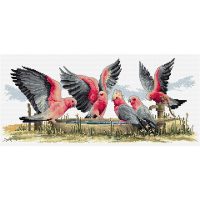 Country Threads Galahs by the Waterpump FJP-1006 Hard Copy