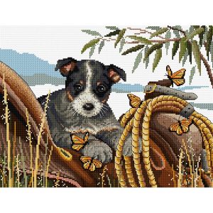 Country Threads Saddle Up Bluey FJ-1087 Cross Stitch Kit