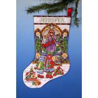 Design Works Stained Glass 5961 Cross Stitch Stocking