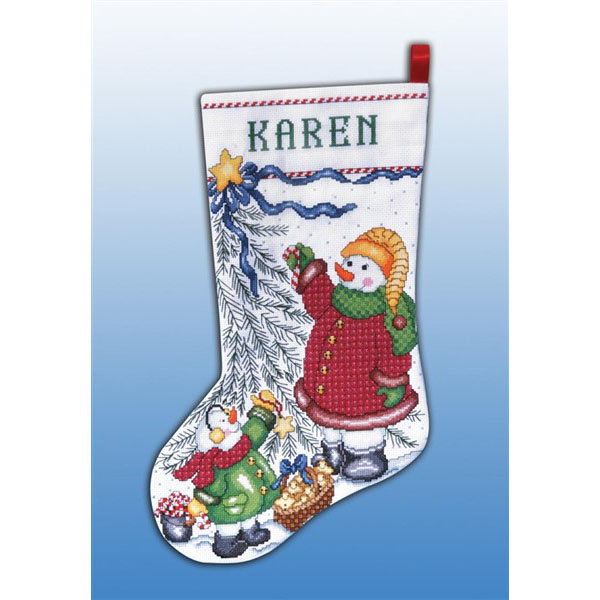 Design Works Counted Cross Stitch Christmas Stocking Kit MAKING NEW FRIENDS  5410