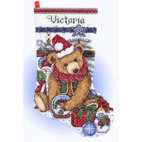 Design Works Victorian Bear 5391 Cross Stitch Stocking