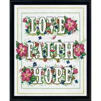Design Works Love Faith Hope 3371 Cross Stitch Kit