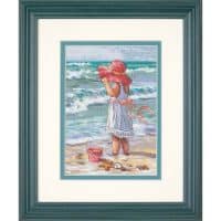 Dimensions Gold Collection Girl at the Beach 65078 Cross Stitch Kit