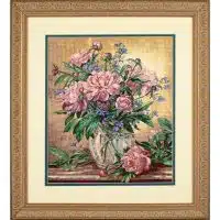 Dimensions Gold Collection Peonies and Canterbury Bells 35211 Cross Stitch Kit