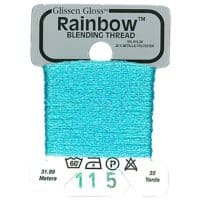 Glissen Gloss Rainbow Blending Thread R115 Iridescent Pale Blue