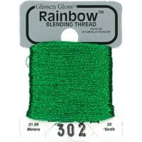 Glissen Gloss Rainbow Blending Thread R302 Green