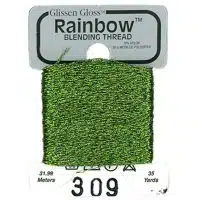 Glissen Gloss Rainbow Blending Thread R309 Olive Green