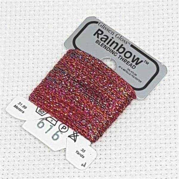 Glissen Gloss Rainbow Blending Thread R616 Multi Red JK's Cross