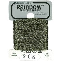 Glissen Gloss Rainbow Blending Thread R906 Black Silver