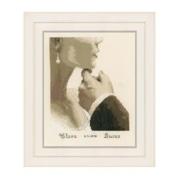 Wedding  cross stitch kit, Vervaco Bride and groom counted cross stitch kit