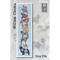 Ink Circles Dog Pile Cross Stitch Chart Hard Copy