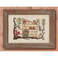 Ink Circles Reds Tree House Cross Stitch Chart Hard Copy