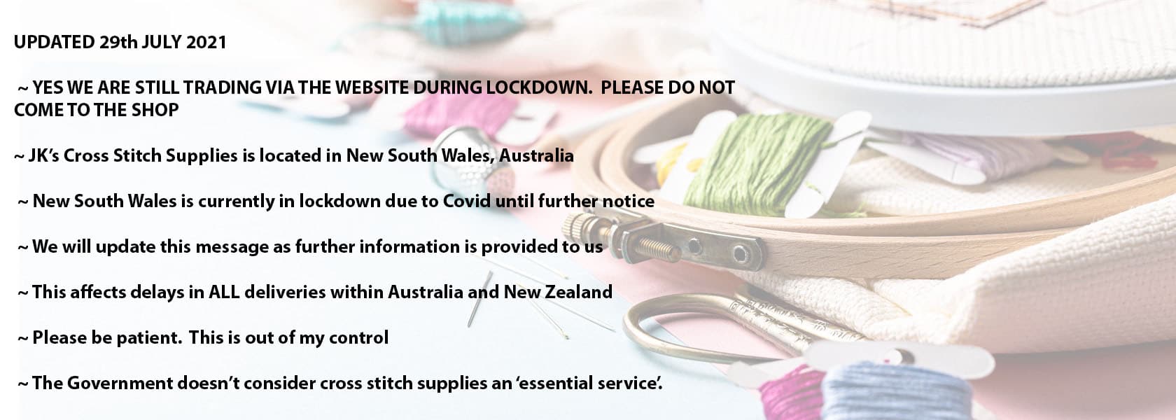 Home JK's Cross Stitch Supplies