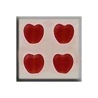 Mill Hill Treasure 12082 Small Channeled Heart Matte Ruby