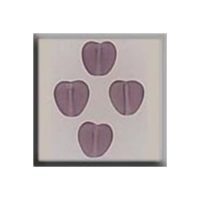 Mill Hill Treasure 12085 Small Channeled Heart Matte Amethyst