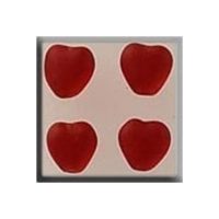 Mill Hill Treasure 12088 Medium Channeled Heart Matte Ruby