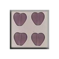 Mill Hill Treasure 12091 Medium Channeled Heart Matte Amethyst