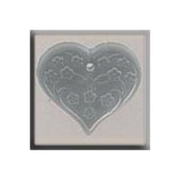 Mill Hill Treasure 12183 Medium Floral Embossed Heart Matte Crystal