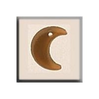 Mill Hill Treasure 12185 Small Crescent Moon Matte Light Topaz