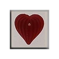 Mill Hill Treasure 12207 Medium Fluted Heart Matte Ruby