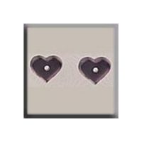 Mill Hill Treasure 12236 Very Petite Flat Heart Amethyst