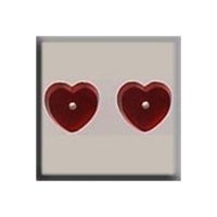 Mill Hill Treasure 12239 Petite Flat Heart Matte Ruby