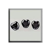 Mill Hill Treasure 12247 Small Channeled Heart Bright Hematite