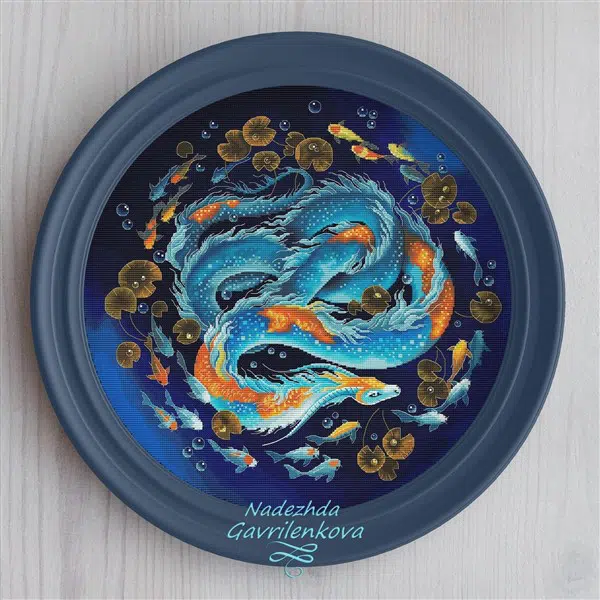 Nadezhda Gavrilenkova Dragon Dance of the Lake Depths Cross Stitch Chart Hard Copy