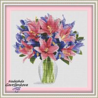 Nadezhda Gavrilenkova Irises and Lilies Hard Copy