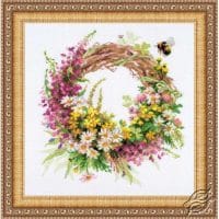 Riolis Wreath with Fireweed GSRC1456 Cross Stitch Kit