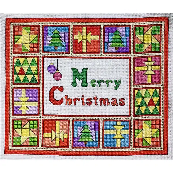 Rogue Stitchery Quilted Christmas 2054 Cross Stitch Chart Hard Copy