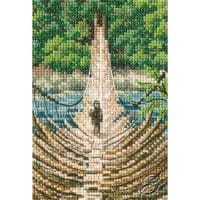 RTO Hanging Bamboo Bridge on the Siang River GSVC311 Cross Stitch Kit