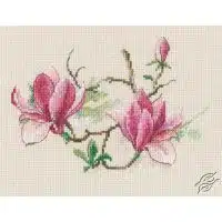 RTO Magnolia Flowers GSVM730 Cross Stitch Kit