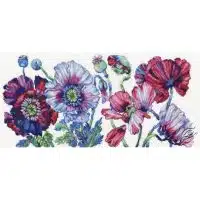 RTO Purple Poppies GSVM604 Cross Stitch Kit