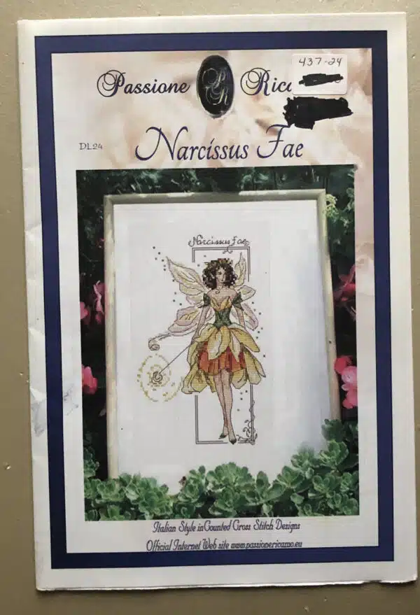 Passione Ricamo Narcissus Fae Cross Stitch Chart Hard Copy