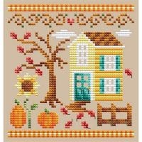 Shannon Christine Designs Pumpkin House Cross Stitch Chart Hard Copy