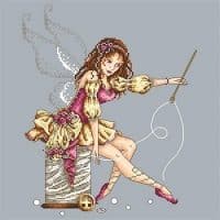 Shannon Christine Designs Sewing Fairy Cross Stitch Chart Hard Copy