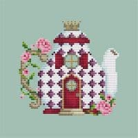 Shannon Christine Designs Tea Pot House Cross Stitch Chart Hard Copy