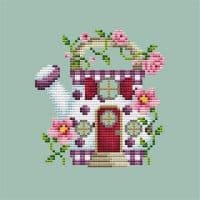 Shannon Christine Designs Watering Can House Cross Stitch Chart Hard Copy