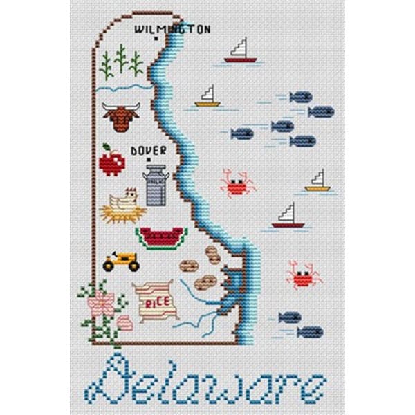 Sue Hillis Designs Delaware M08 Cross Stitch Chart Hard Copy JK's