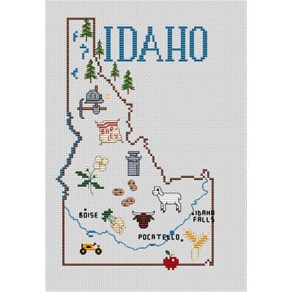 Sue Hillis Designs Idaho M12 Cross Stitch Chart Hard Copy JK's Cross