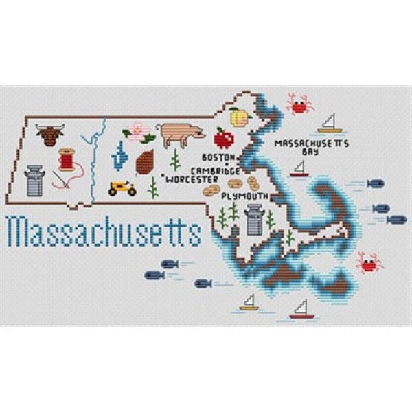 Sue Hillis Designs Massachusetts M21 Cross Stitch Chart Hard Copy JK