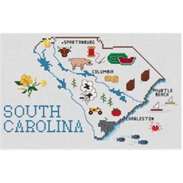 Sue Hillis Designs South Carolina M40 Cross Stitch Chart Hard Copy JK